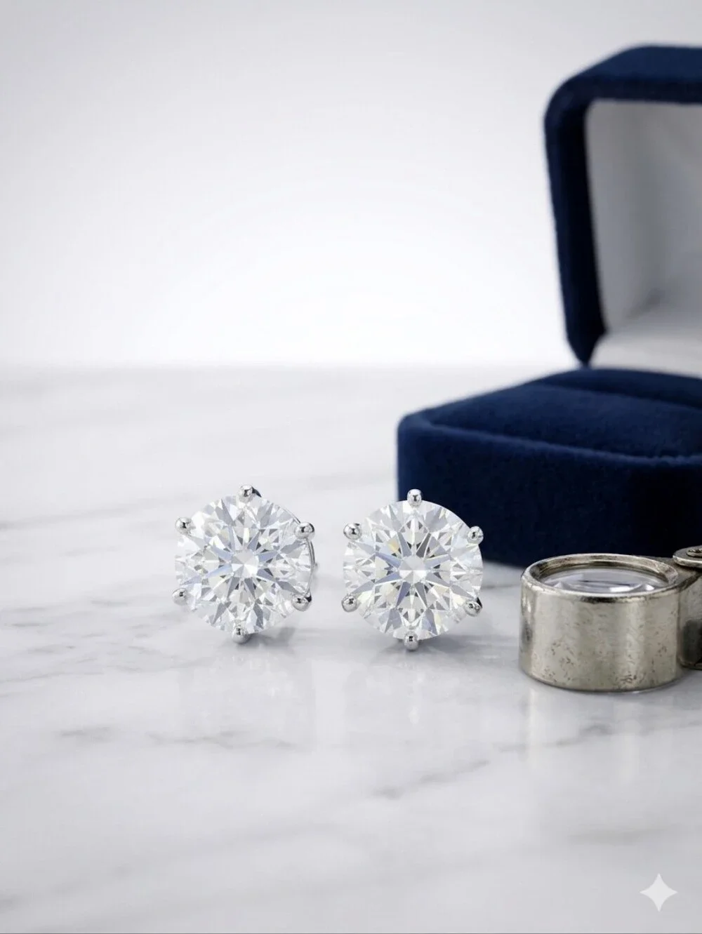 Moissanite 4.0CTW NWT 925 Silver Stud Earrings With GRA - Picture 1 of 7